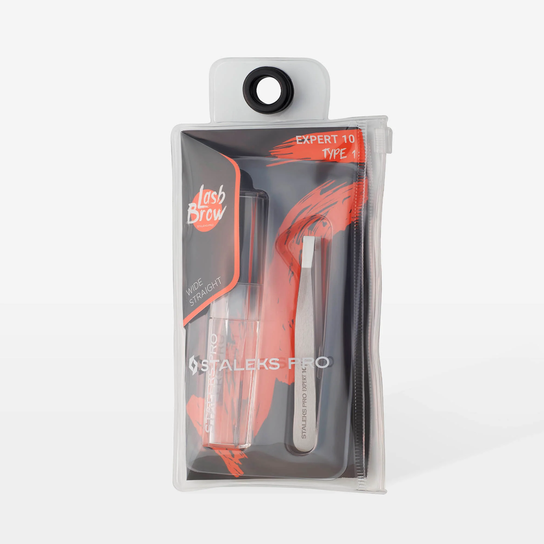Staleks Pro Tweezers Expert 10 Tweezers, Type 1, Wide Straight, TE-10/1
