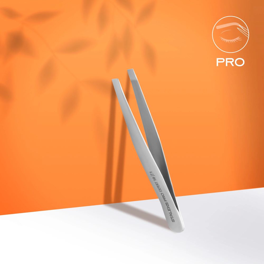 Staleks Pro Tweezers Expert 10 Tweezers, Type 1, Wide Straight, TE-10/1
