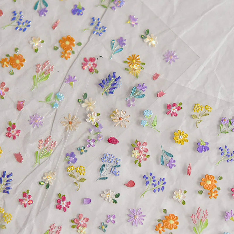 TOMONI Nail stickers, Spring Flowers