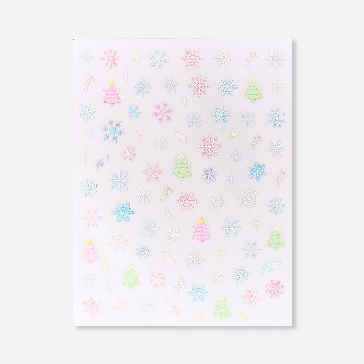 TOMONI Nail stickers, Pastel Snowflakes