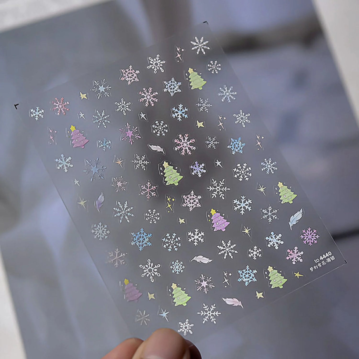 TOMONI Kynsitarrat, Pastel Snowflakes