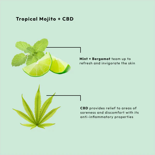 BCL Dead Sea Salt Soak, Tropical Mojito + CBD 473 ml