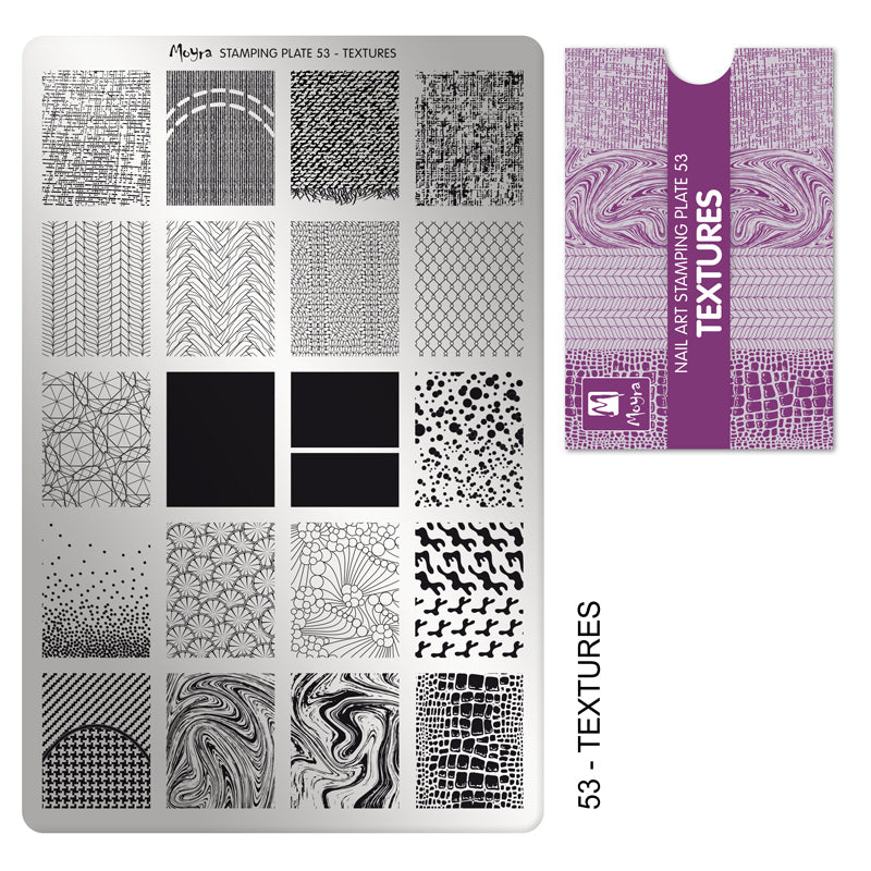 Moyra Stamping plate, 53 Textures
