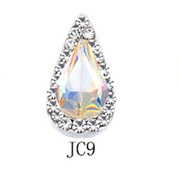 Nail Decoration, Drop with Diamonds 10 pcs
