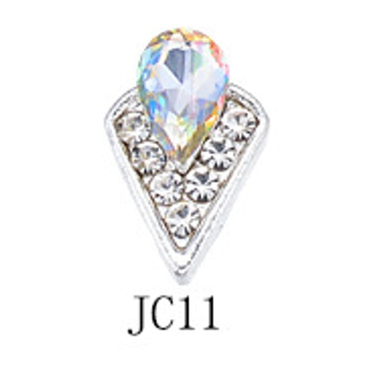Nail Decoration, Drop with decorative stones 10 pcs
