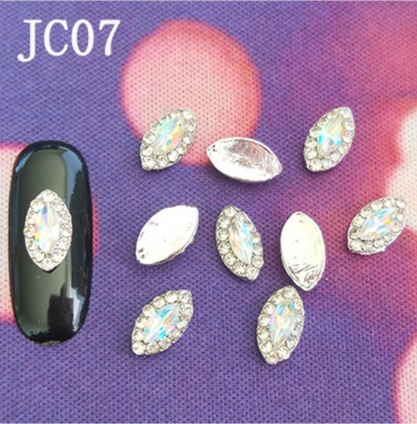Nail Decoration, Marquise with decorative stones 10 pcs
