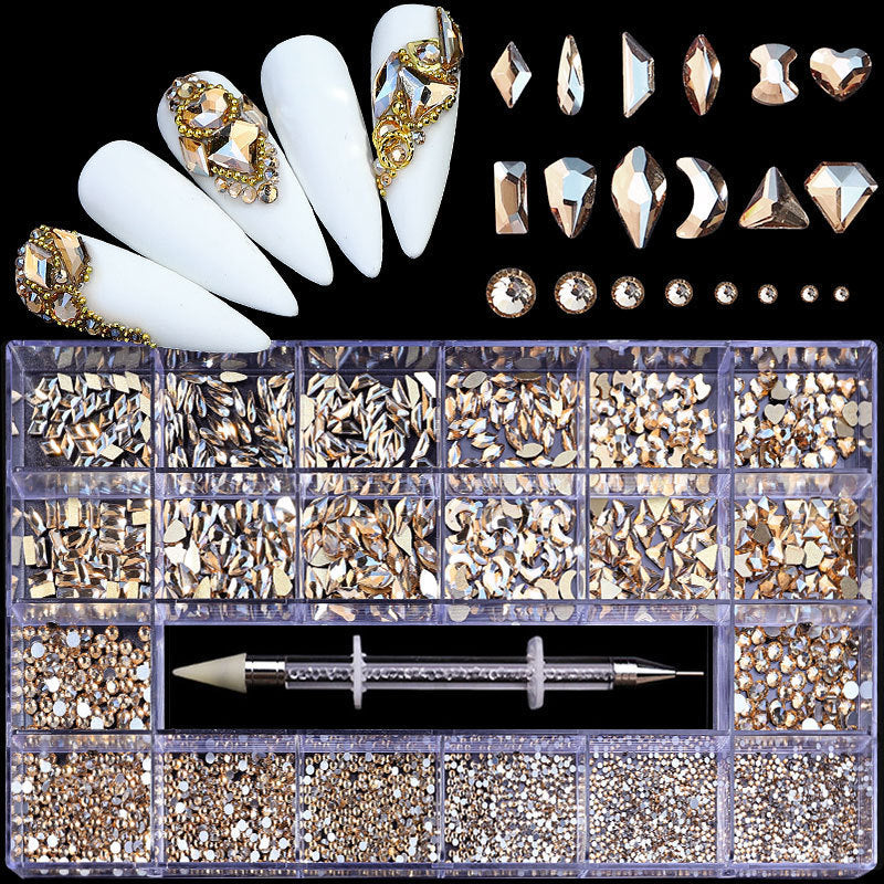 Crystal Set with Applicator, Champagne Gold