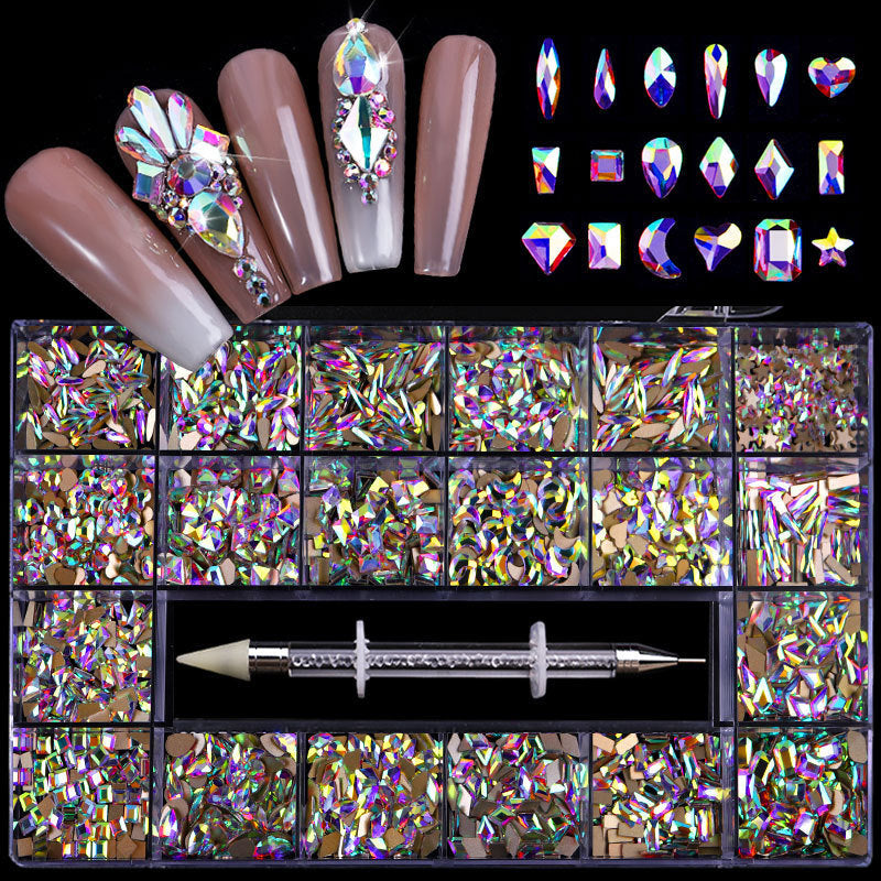 Crystal Set with Applicator, Crystal AB Shapes