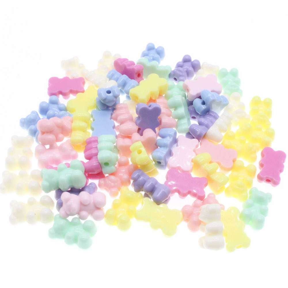 Nail decoration, Teddy bears Pastel Mix 5 pcs