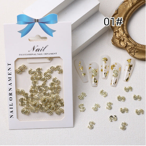 Nail decoration, Dollar Gold 3 pcs.