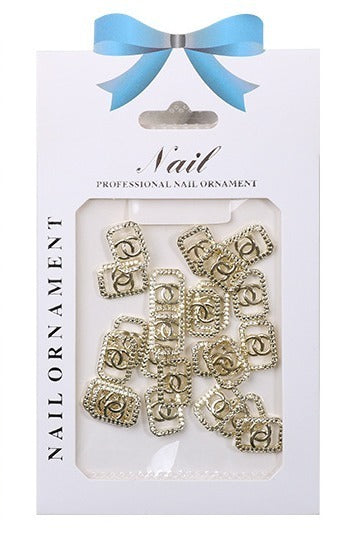 Nail Decoration, Chanel Gold Framed 3 pcs.