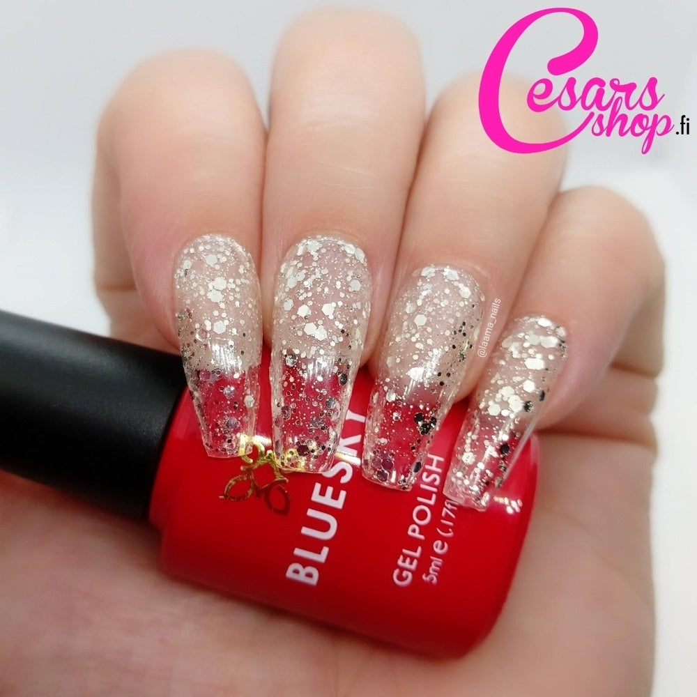 Bluesky Gel Polish, Silver Flakes