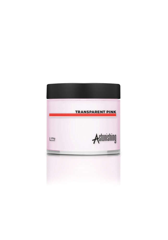 Astonishing Nails Acrylic Powder, Transparent Pink