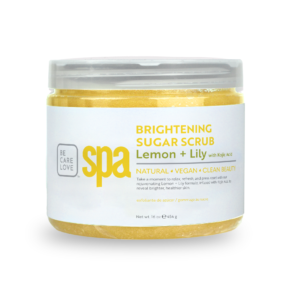 BCL Spa Sugar Scrub, Lemon + Lily with Kojic Acid