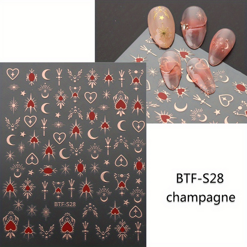 Nail stickers, Mystic Rose Gold