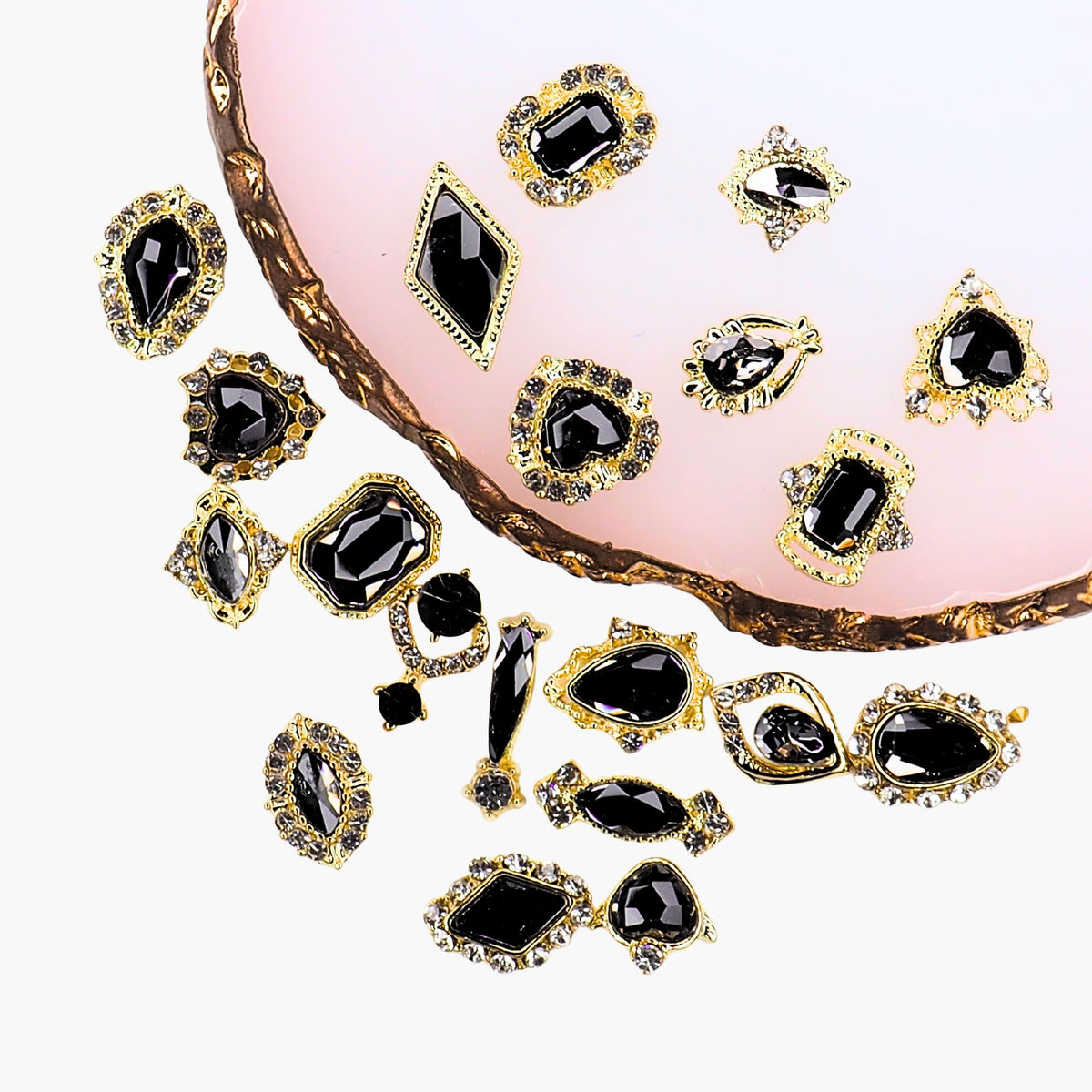Lajitelma Kristalleja Koristeellisilla Kehyksillä, Black Diamond 20 kpl