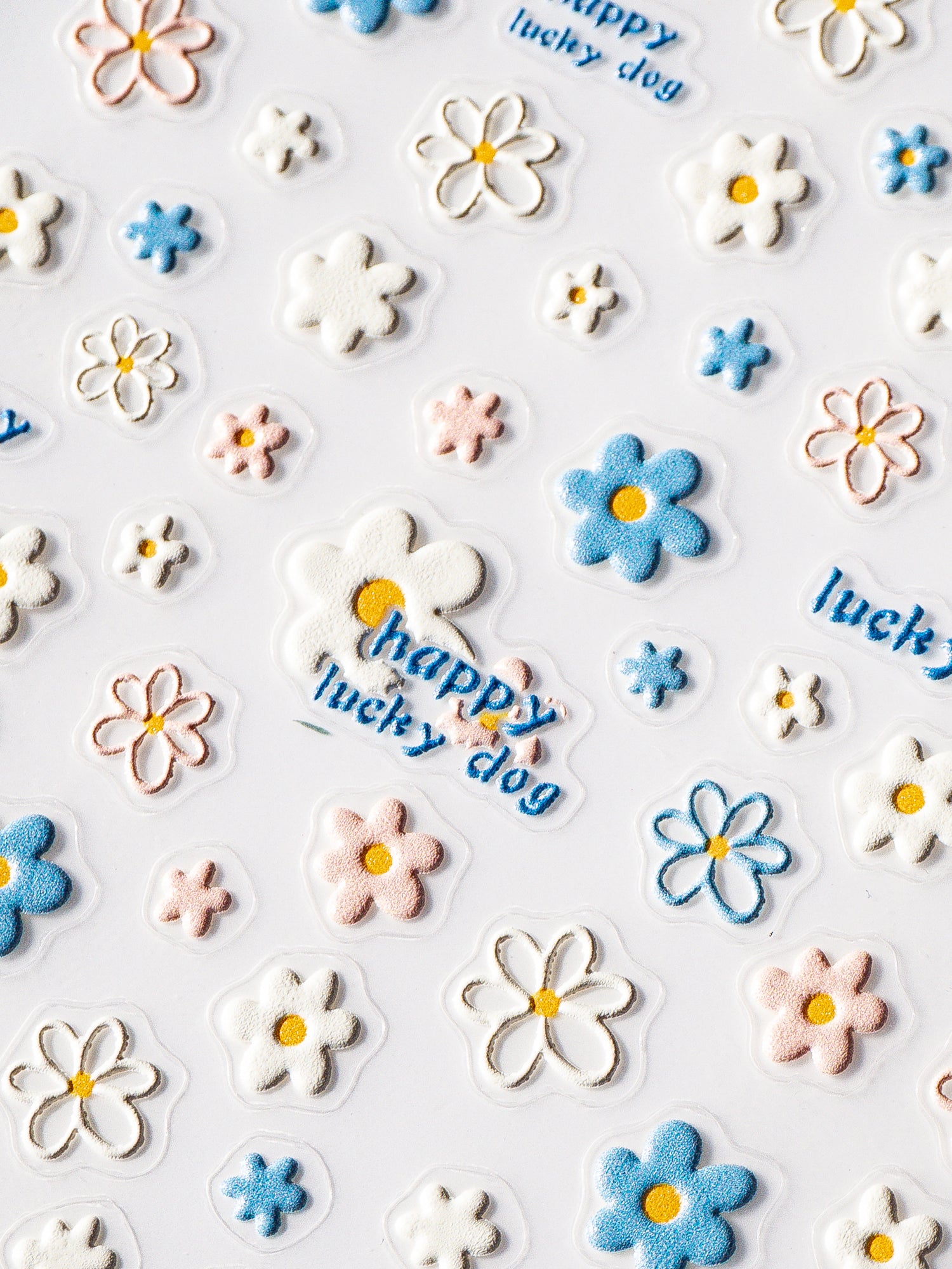 Nail stickers 3D, Daisies