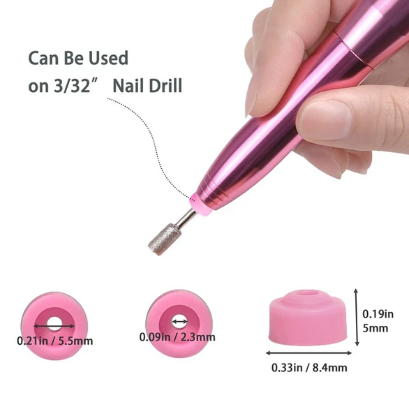 Protective rubber for nail drill