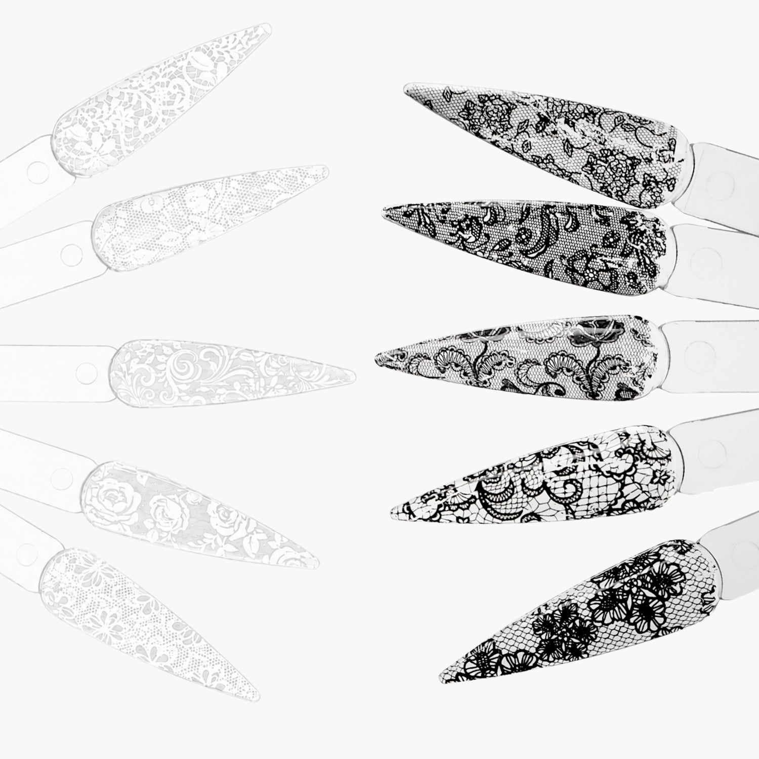 Transfer foil set, Lace