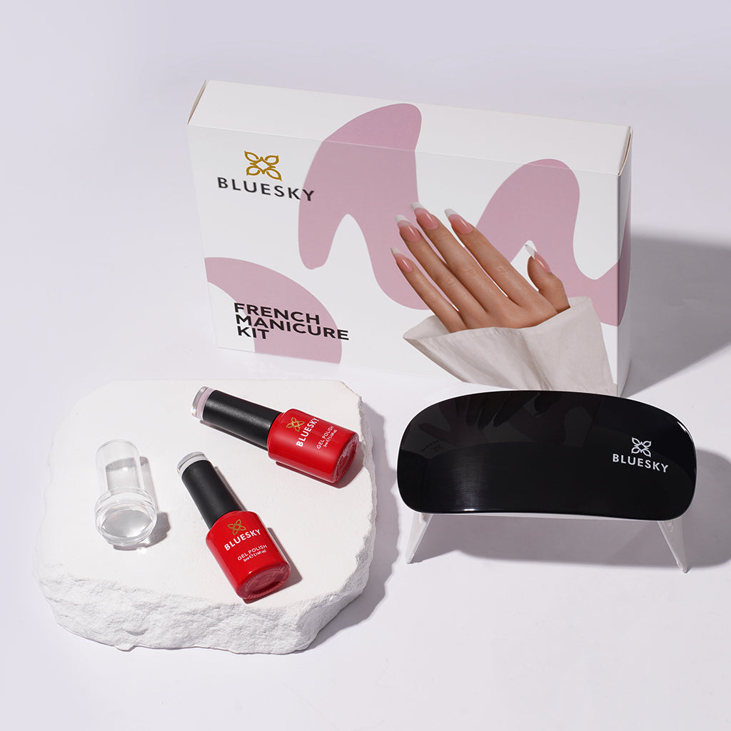 Bluesky French Manicure Kit Gel polish set for French manicure with lamp