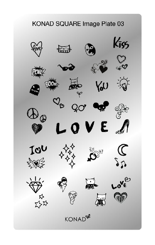 Konad Square Image Plate Stamping plate Stamping plate 03