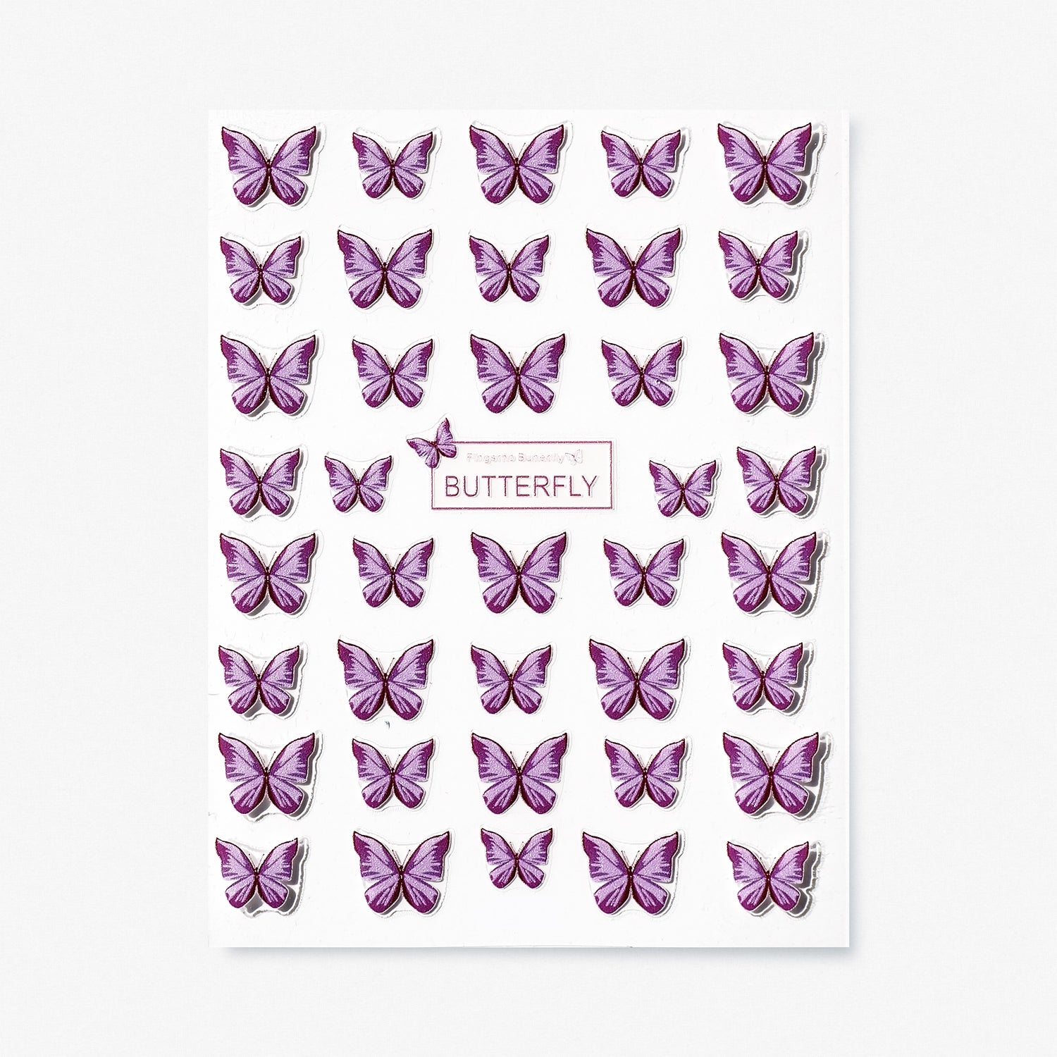 Nail stickers Butterfly, Light Lilac