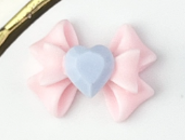 Nail decoration, Bows Pink 3 pcs