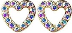 Nail decoration, Hearts AB 4 pcs.