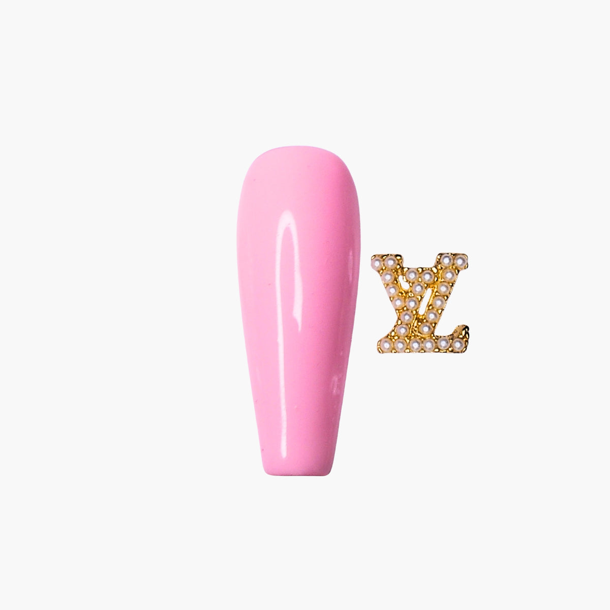 Nail Decoration, Louis Vuitton Gold & Pearls 3 pcs