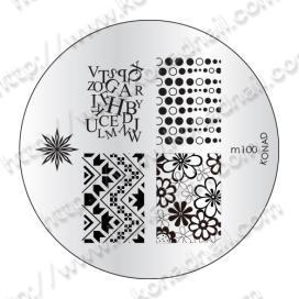 Konad Small Stamping Plate, M100