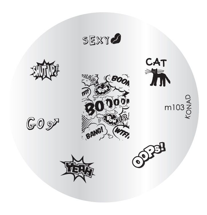 Konad Small Stamping Plate, M103