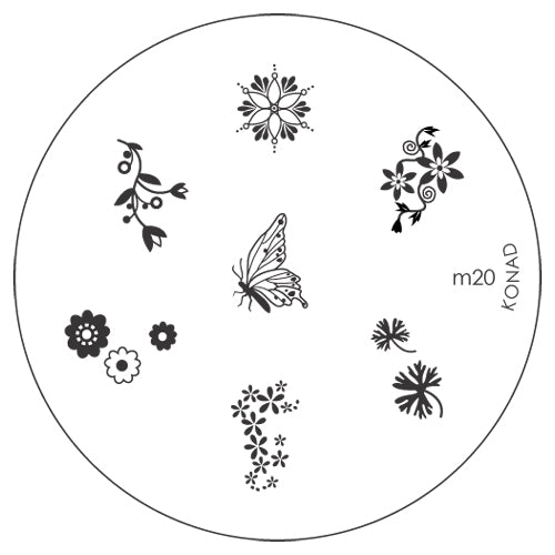 Konad Small Stamping Plate, M20