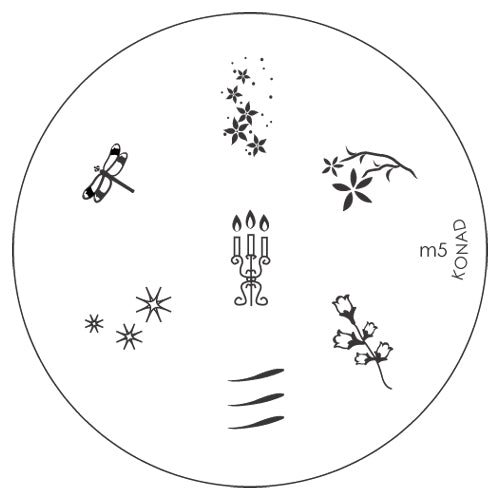 Konad Small Stamping Plate, M5