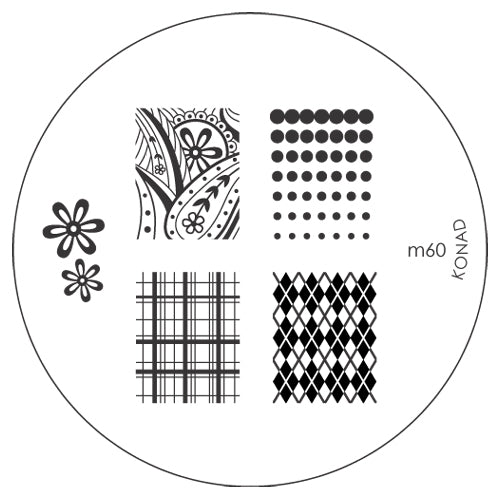 Konad Small Stamping Plate, M60