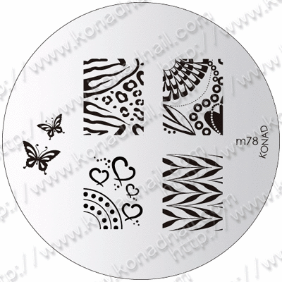 Konad Small Stamping Plate, M78