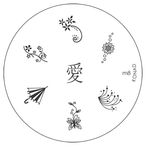 Konad Small Stamping Plate, M8