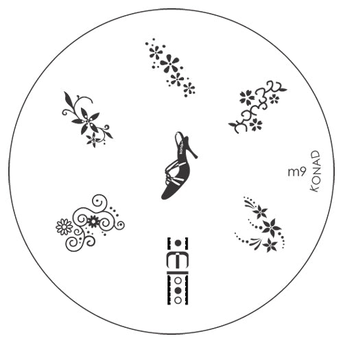 Konad Small Stamping Plate, M9