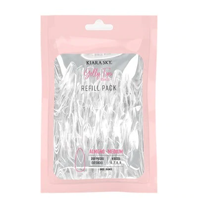 Kiara Sky Gelly Tips Täyttöpussi, Medium Almond
