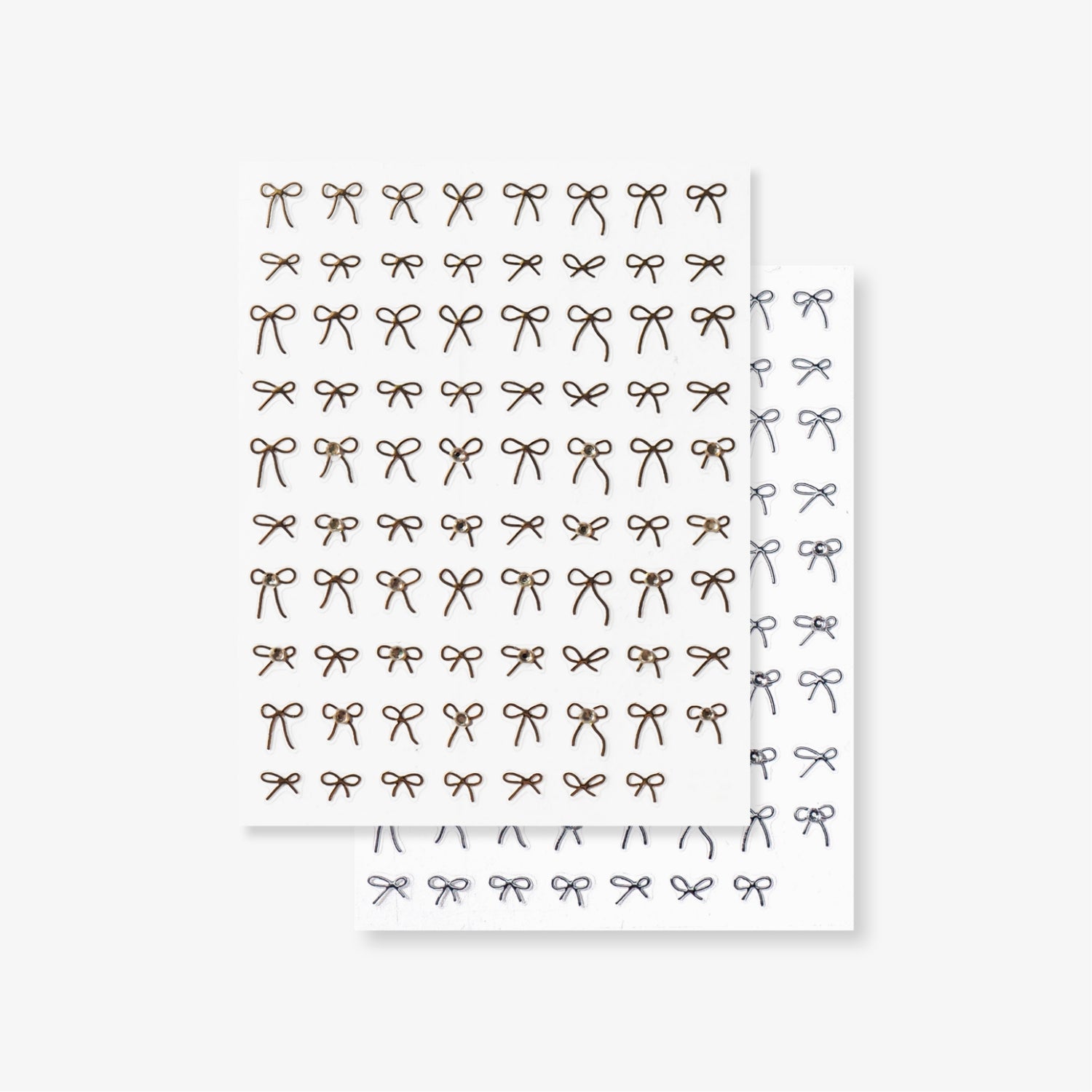 TOMONI Nail Decals, Metallic Bows