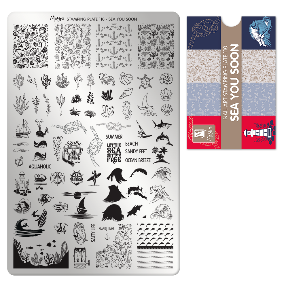 Moyra Stamping Plate, 110 Sea You Soon