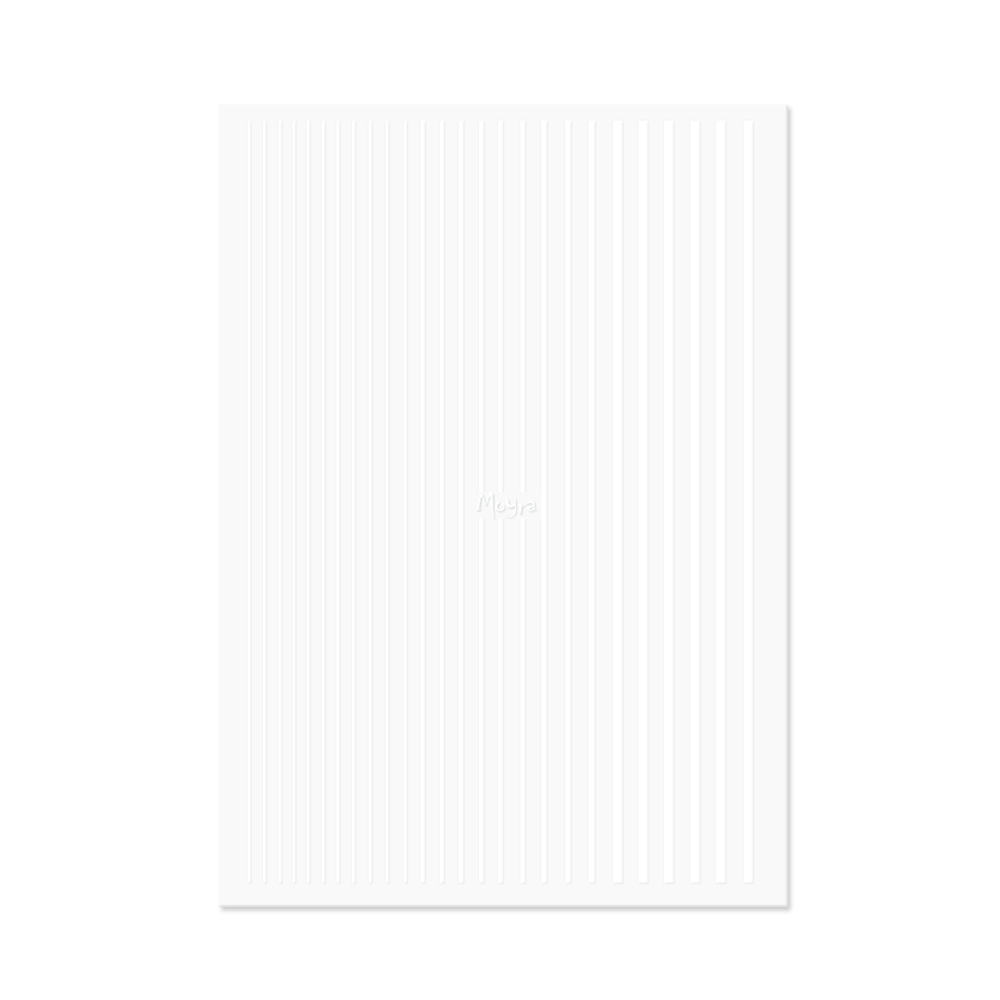 Moyra Nail Art Stripes Nail Stickers, White