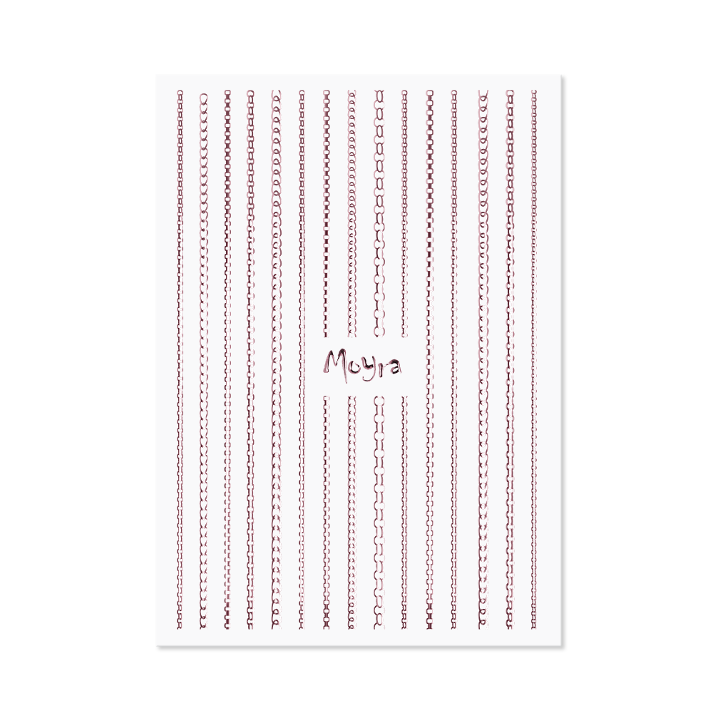 Moyra Nail Art Chains Nail stickers, Rose Gold