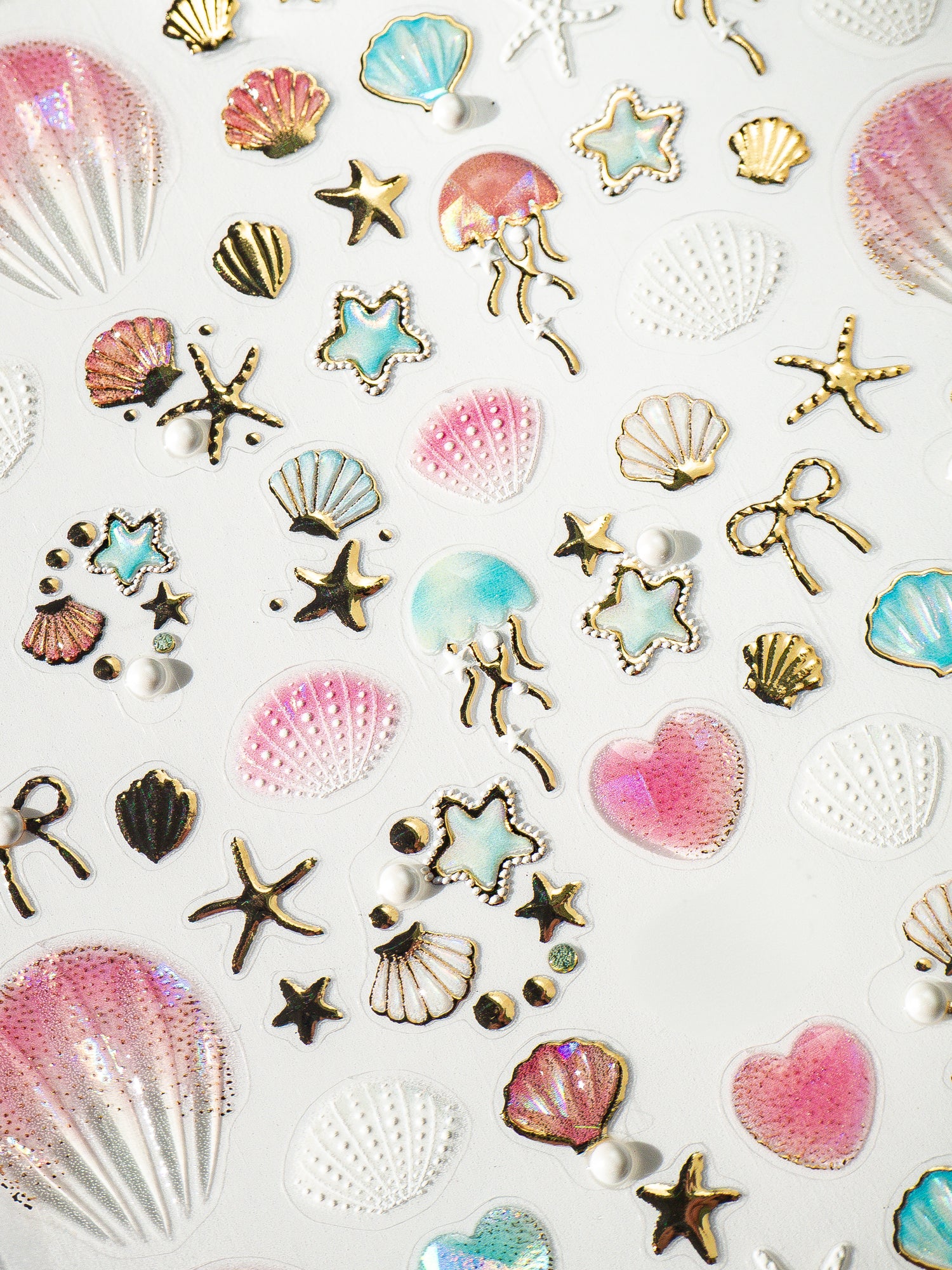 TOMONI Nail Decals, Seashells