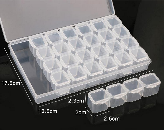 Storage box, 7x4 Clear