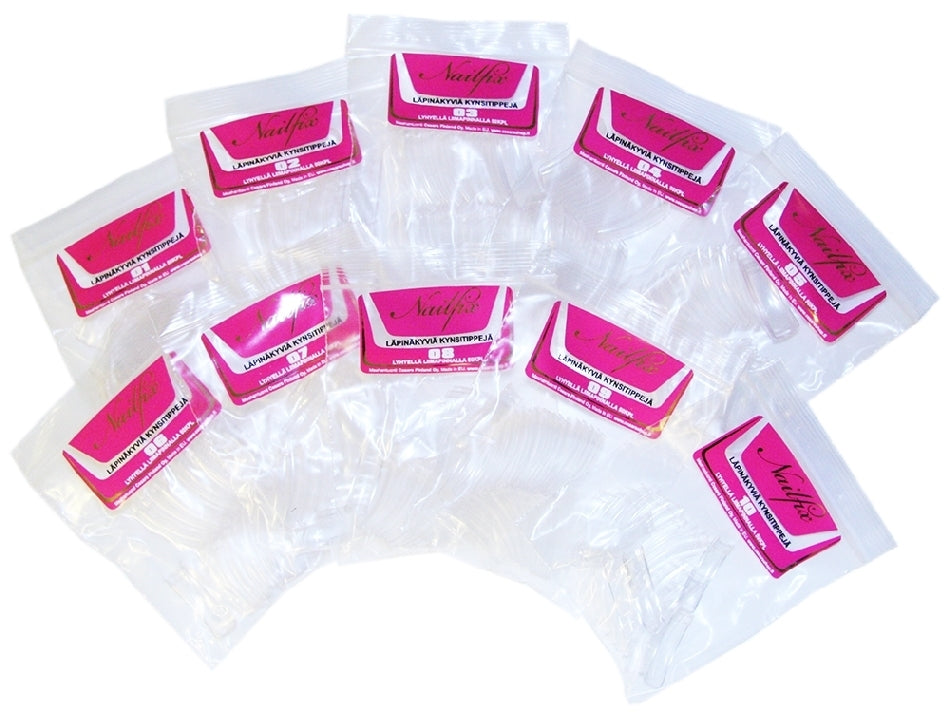 Nailfix Tip Refill Bags Clear 50 pcs