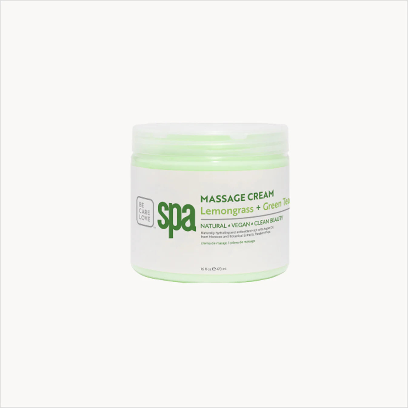 BCL Spa Massage Cream, Lemongrass + Green Tea
