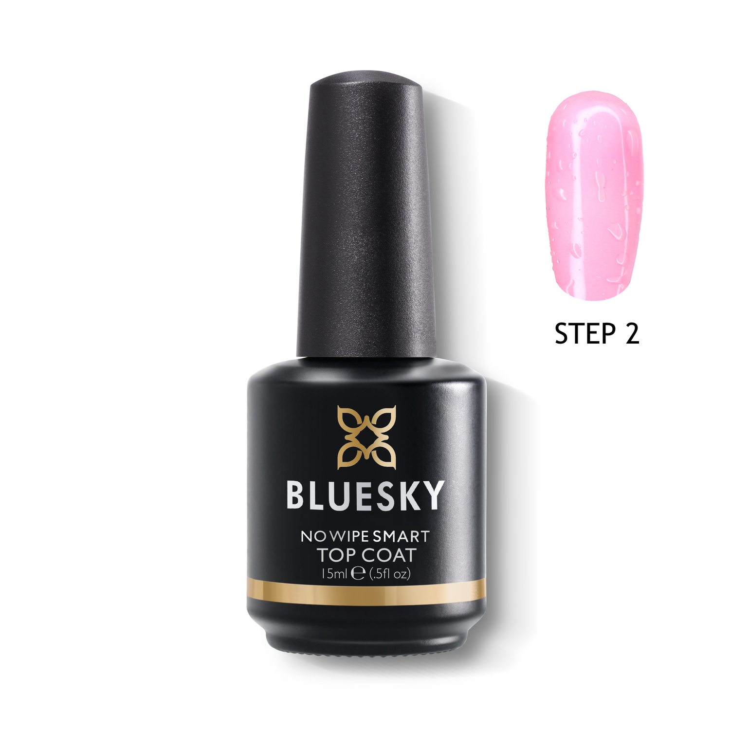 Bluesky Gel Polish, Raindrop No Wipe Gel Step 2
