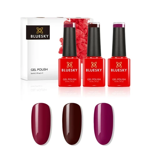 Bluesky Mini Gel Polish Set, Rich Reds