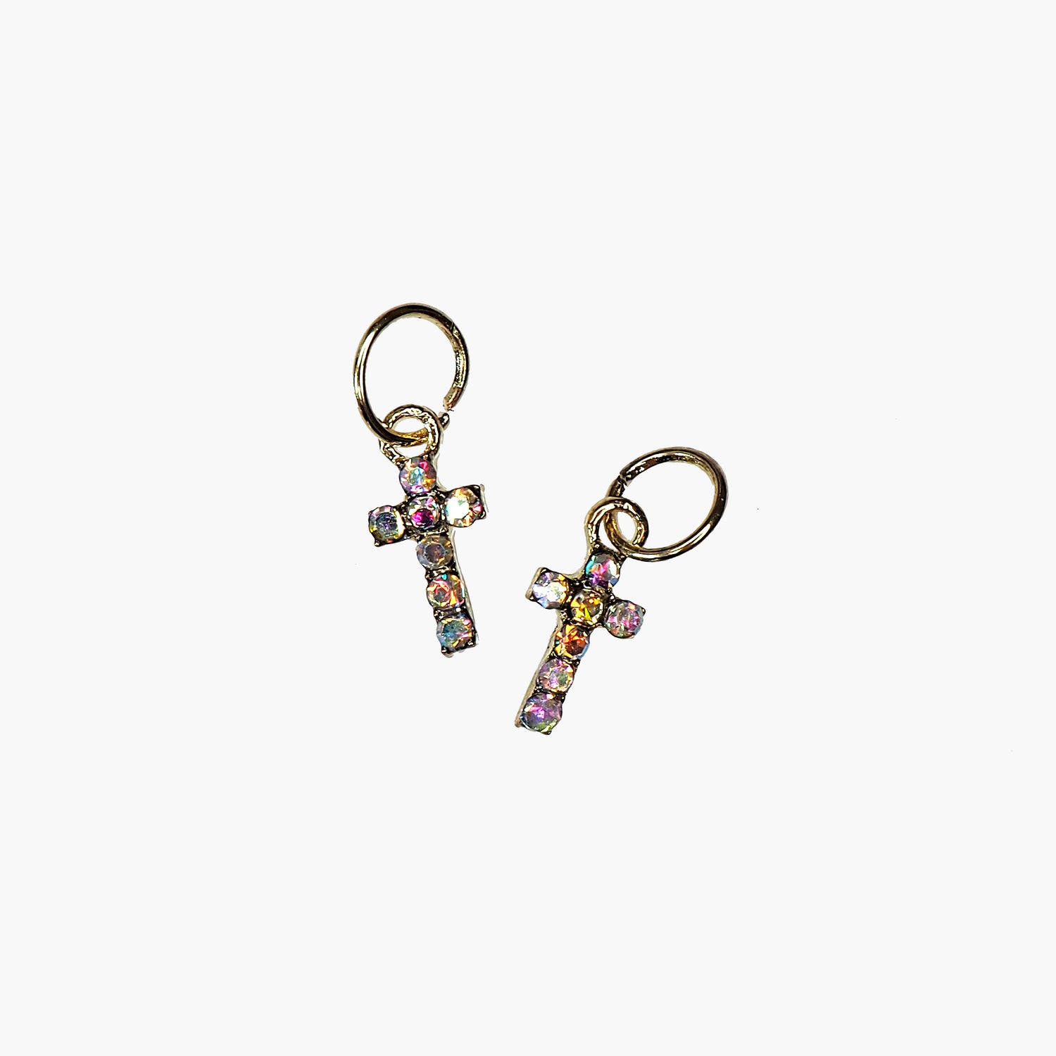 Nail Decoration, Cross 2 Crystal AB 2pcs
