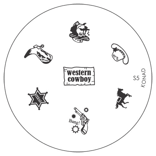 Konad Small Stamping Plate, S5